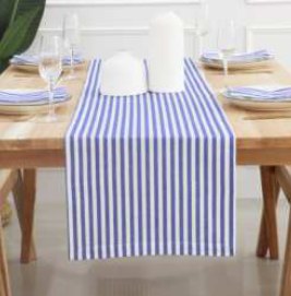 Table Runner · Stripe — Blue/White