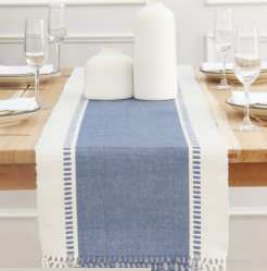 Table Runner · Ribbed Stripe — Smokey Grey