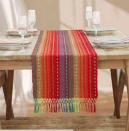 Table Runner · Ribbed Stripe — Multicolor