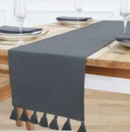 Solid Ribbed Runner — Mineral Gray
