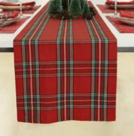 Tartan Plaid Christmas Runner — Red And Green