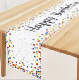 Printed Table Runner · St Patrick’s — Happy Birthday