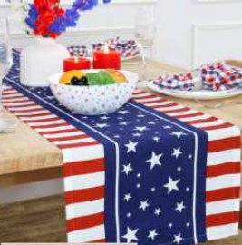 Printed Table Runner · Summer — Freedom Fest