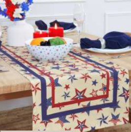 Printed Table Runner · Summer — Rustic Patriotic