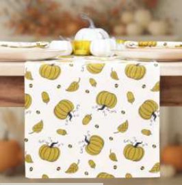 Fall Printed Table Runner — Acorn