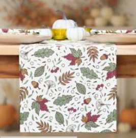 Fall Printed Table Runner — Seinna Sage