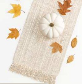 Ribbed Chambray Table Runner — Royal Linen And H. White