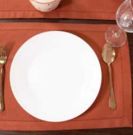 Placemat · Solid Fused Hemstitch — Rust