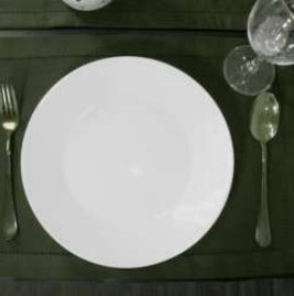 Placemat · Solid Fused Hemstitch — Olive Green