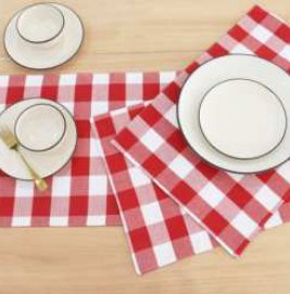 Placemat · Buffalo Checked — Red/White