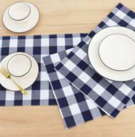 Placemat · Buffalo Checked — Blue/White