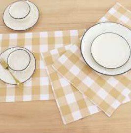 Placemat · Buffalo Checked — Beige/White