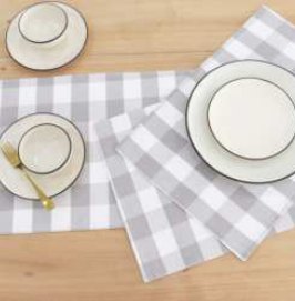 Placemat · Buffalo Checked — Grey/White