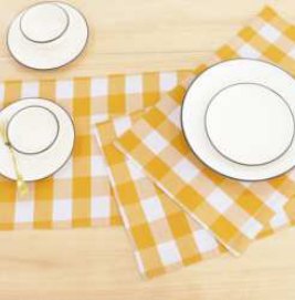 Placemat · Buffalo Checked — Honey Gold/White