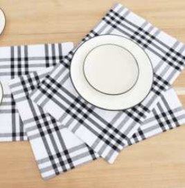 Placemat · Homestead Plaid · Fused — Black