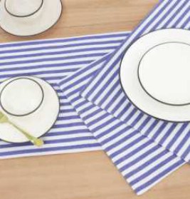 Stripe Placemat · Fused — Blue/White
