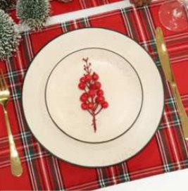 Placemat · Homestead Stripe — Red And Green
