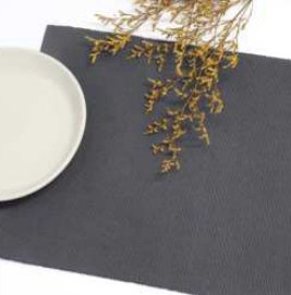 Solid Ribbed Placemat — Mineral Gray