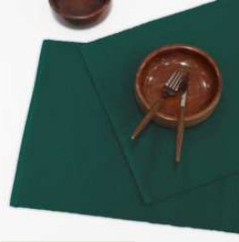 Solid Ribbed Placemat — Forest Green
