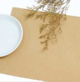 Solid Ribbed Placemat — Sage Green/H. White