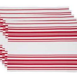 Placemat · French Stripe — Red/White