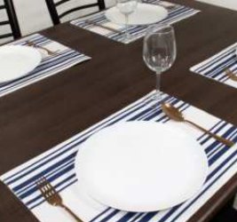 Placemat · French Stripe — Blue/White