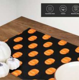 Fall Printed Placemat — Halloween Pumpkin