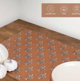 Fall Printed Placemat — Goldenrod Rust