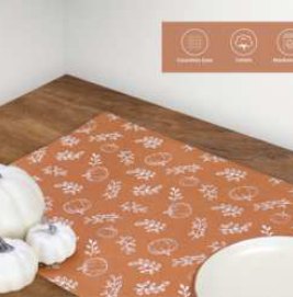 Fall Printed Placemat — Pumpkin Spice