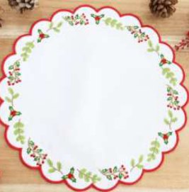 Placemat · Embroidered — Red