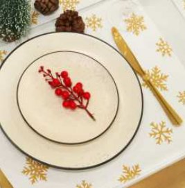 Placemat · Embroidered — Gold