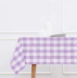 Table Cloth · Buffalo Checked — Lavender/White