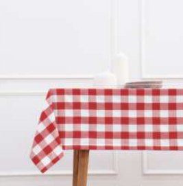 Table Cloth · Buffalo Checked — Red/White