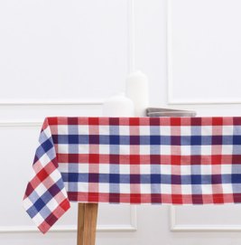 Table Cloth · Buffalo Checked — Red/Blue/White