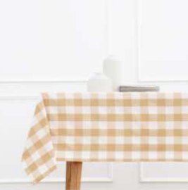 Table Cloth · Buffalo Checked — Beige/White