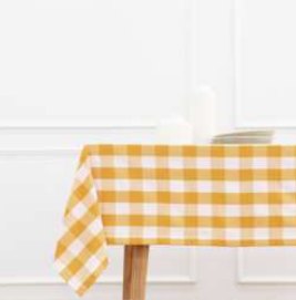 Table Cloth · Buffalo Checked — Honey Gold/White