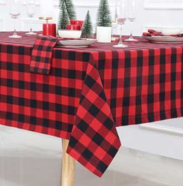 Table Cloth · Buffalo Checked — Red/Black