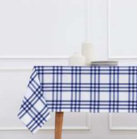 Table Cloth · Homestead Plaid — Blue/White