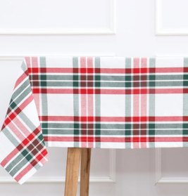 Table Cloth · Homestead Plaid — Red/Green/White