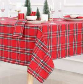 Table Cloth · Tartan Plaid — Red And Green