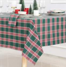 Table Cloth · Tartan Plaid — Green