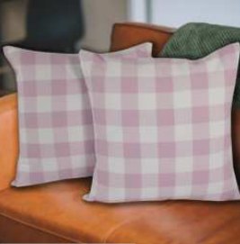 Throw Pillow Covers · Buffalo Checked — Lilac/White