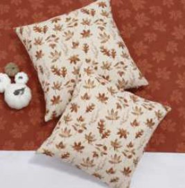 Fall / Autumn Leaves Throw Pillow Cover — Orange/Green/Yellow/Brown
