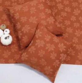 Fall / Autumn Leaves Throw Pillow Cover — Rust /Royal Rust