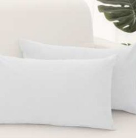 Solid Throw Pillow Cover — White