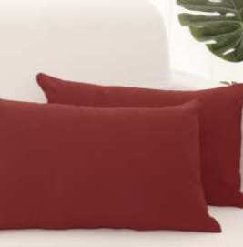 Solid Throw Pillow Cover — Burgundy