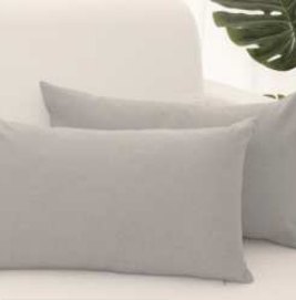 Solid Throw Pillow Cover — Grey