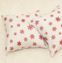 Throw Pillow Covers · Snowflakes — Red