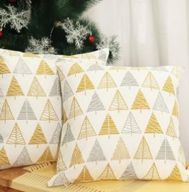 Throw Pillow Covers · Snowflakes — Gold/Silver