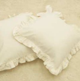 Throw Pillow Covers · Solid Ruffled — Ivory